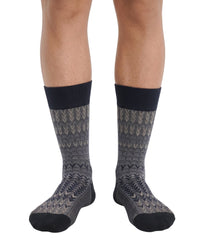 Missoni Missoni Grey Black  Mens Chevron Crew Socks-S