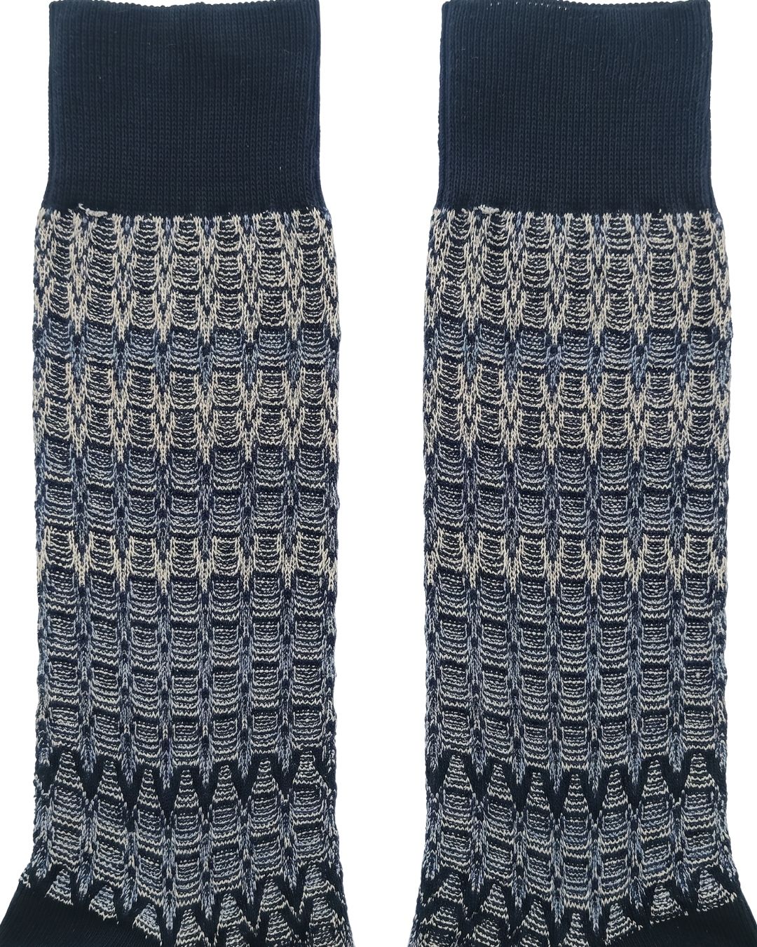 Missoni Missoni Grey Black  Mens Chevron Crew Socks-S