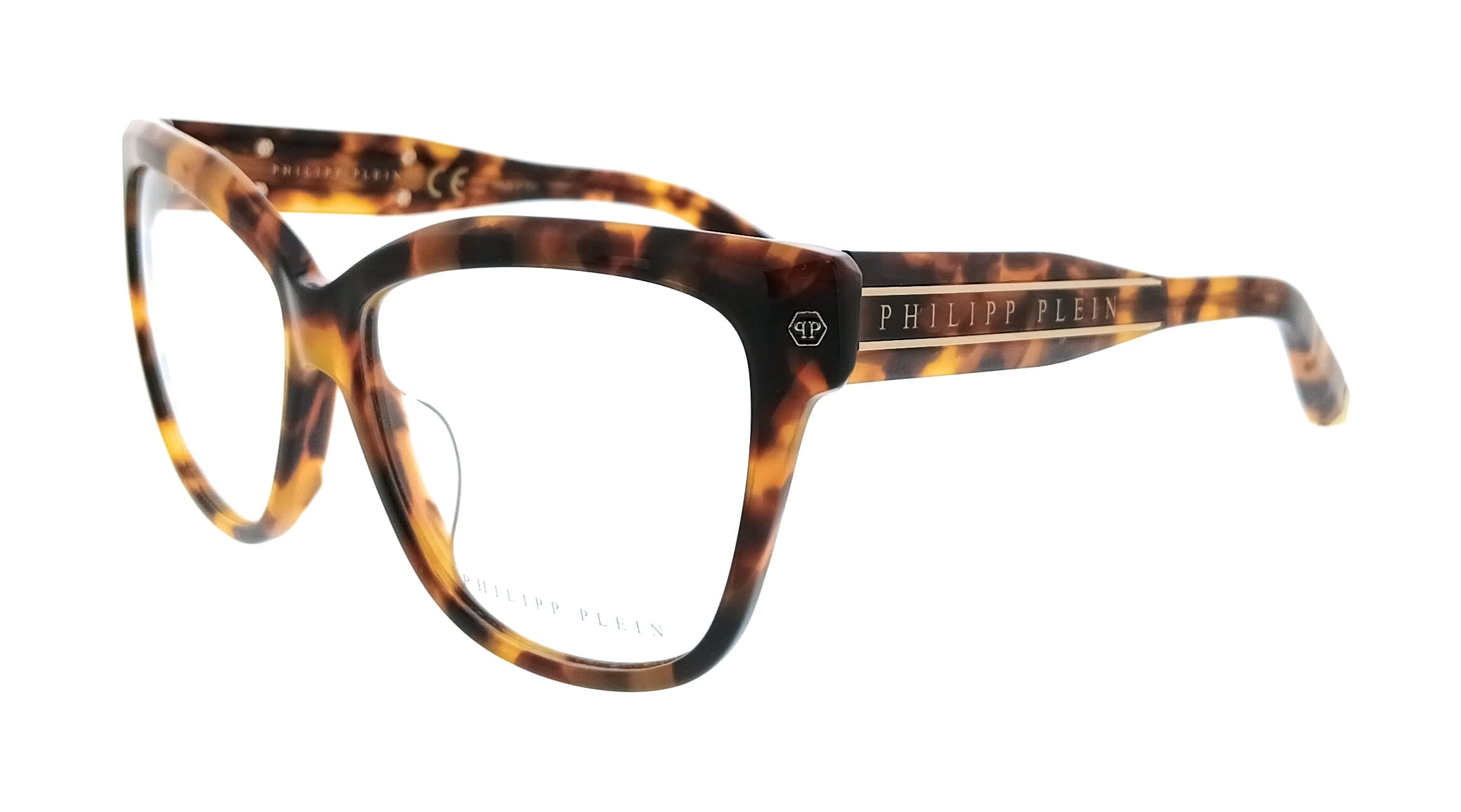 Philipp Plein Philipp Plein Black Havana Square VPP051M550728 Eyeglasses