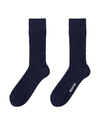 Missoni Missoni Dark Navy Mens Ribbed Crew Socks-M