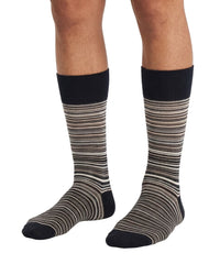 Missoni Missoni Black Beige Mens Fine Stripe Crew Socks-M