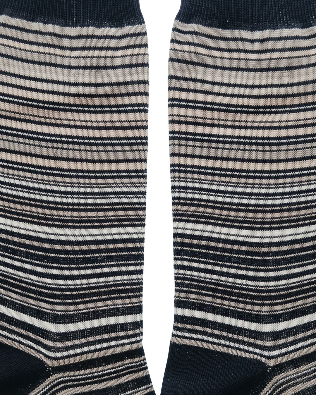 Missoni Missoni Black Beige Mens Fine Stripe Crew Socks-M