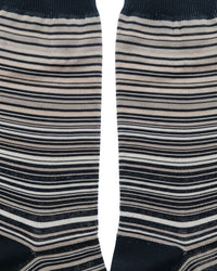 Missoni Missoni Black Beige Mens Fine Stripe Crew Socks-M