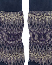 Missoni Missoni Purple Navy Mens Chevron Crew Socks-M