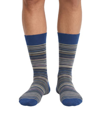 Missoni Missoni Blue Tone  Mens Stripe Crew Socks-S