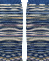Missoni Missoni Blue Tone  Mens Stripe Crew Socks-S