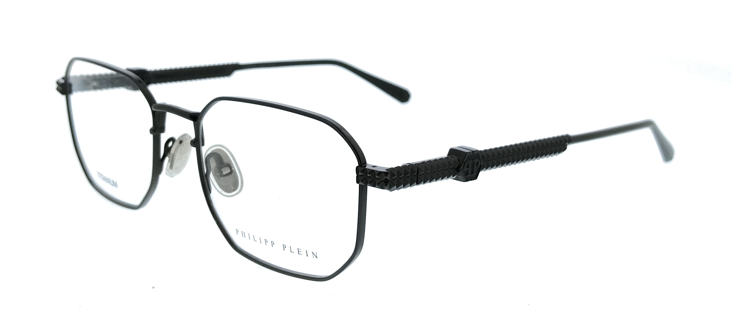 Philipp Plein Philipp Plein Shiny Gunmetal Square VPP062M540568 Eyeglasses