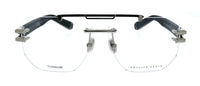 Philipp Plein Philipp Plein Gunmetal Sandblasted 0 Rectangle VPP087M610584 Eyeglasses