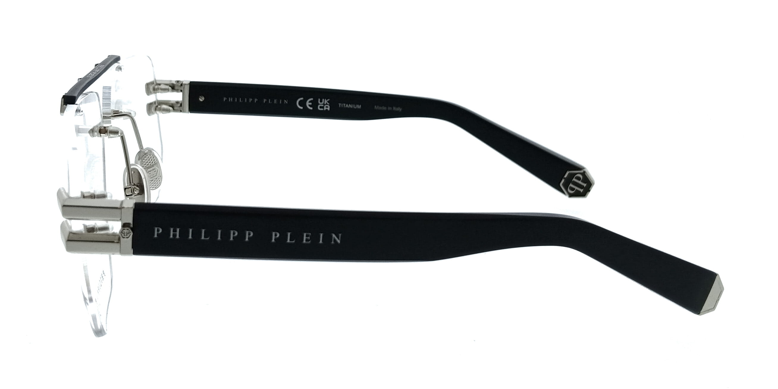 Philipp Plein Philipp Plein Gunmetal Sandblasted 0 Rectangle VPP087M610584 Eyeglasses