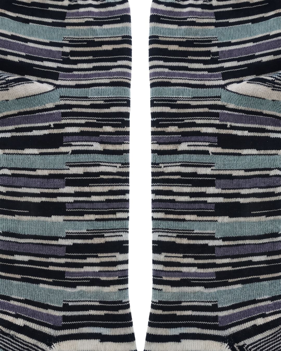 Missoni Missoni Green Black Mens Stripe Ankle Socks-M