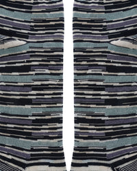 Missoni Missoni Green Black Mens Stripe Ankle Socks-M