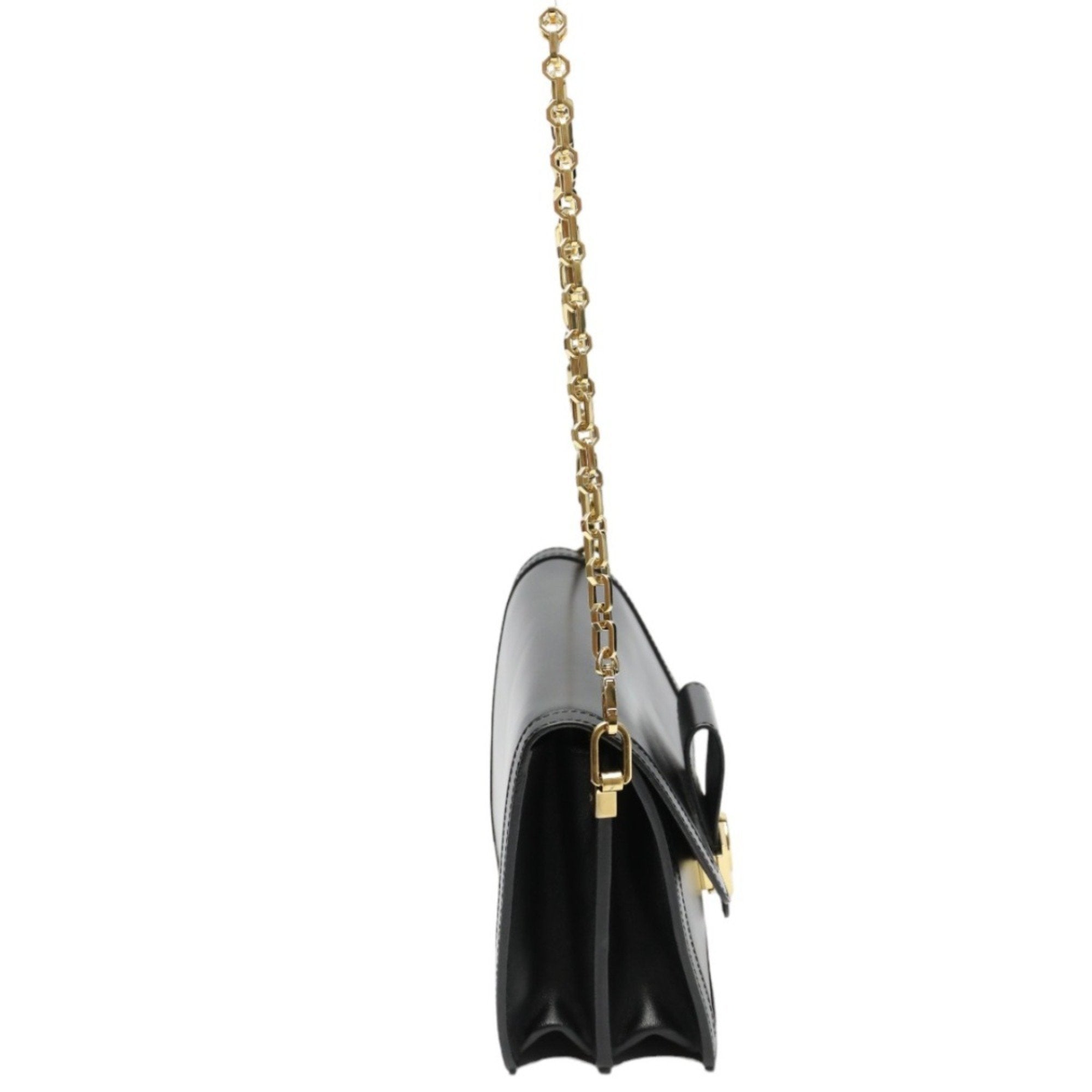 Louis Vuitton Dauphine Black Leather Shoulder Bag (Pre-Owned)