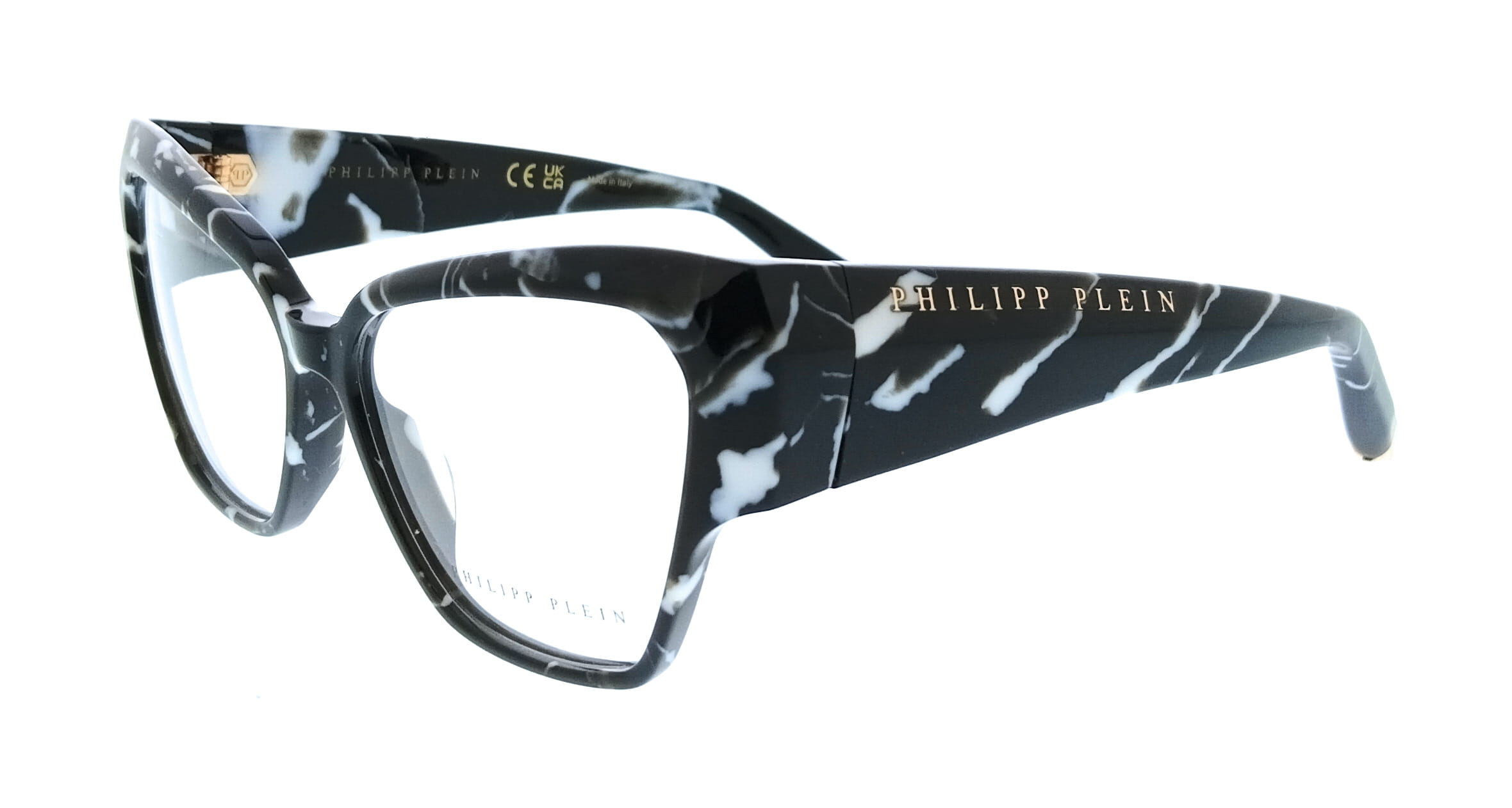 Philipp Plein Philipp Plein Marbled Black Square VPP100 550Z21 Eyeglasses