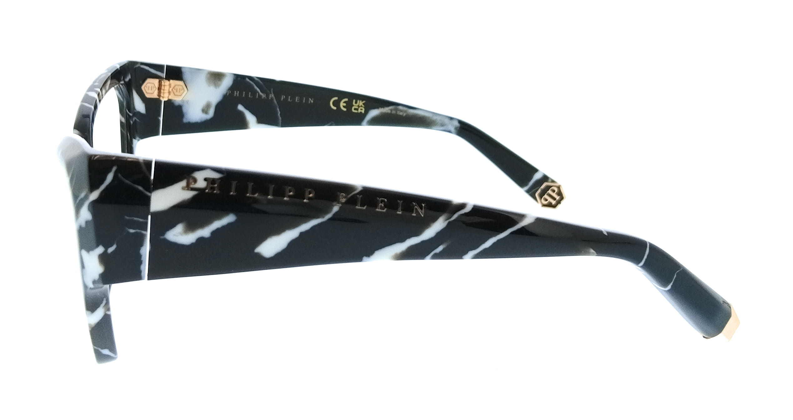 Philipp Plein Philipp Plein Marbled Black Square VPP100 550Z21 Eyeglasses