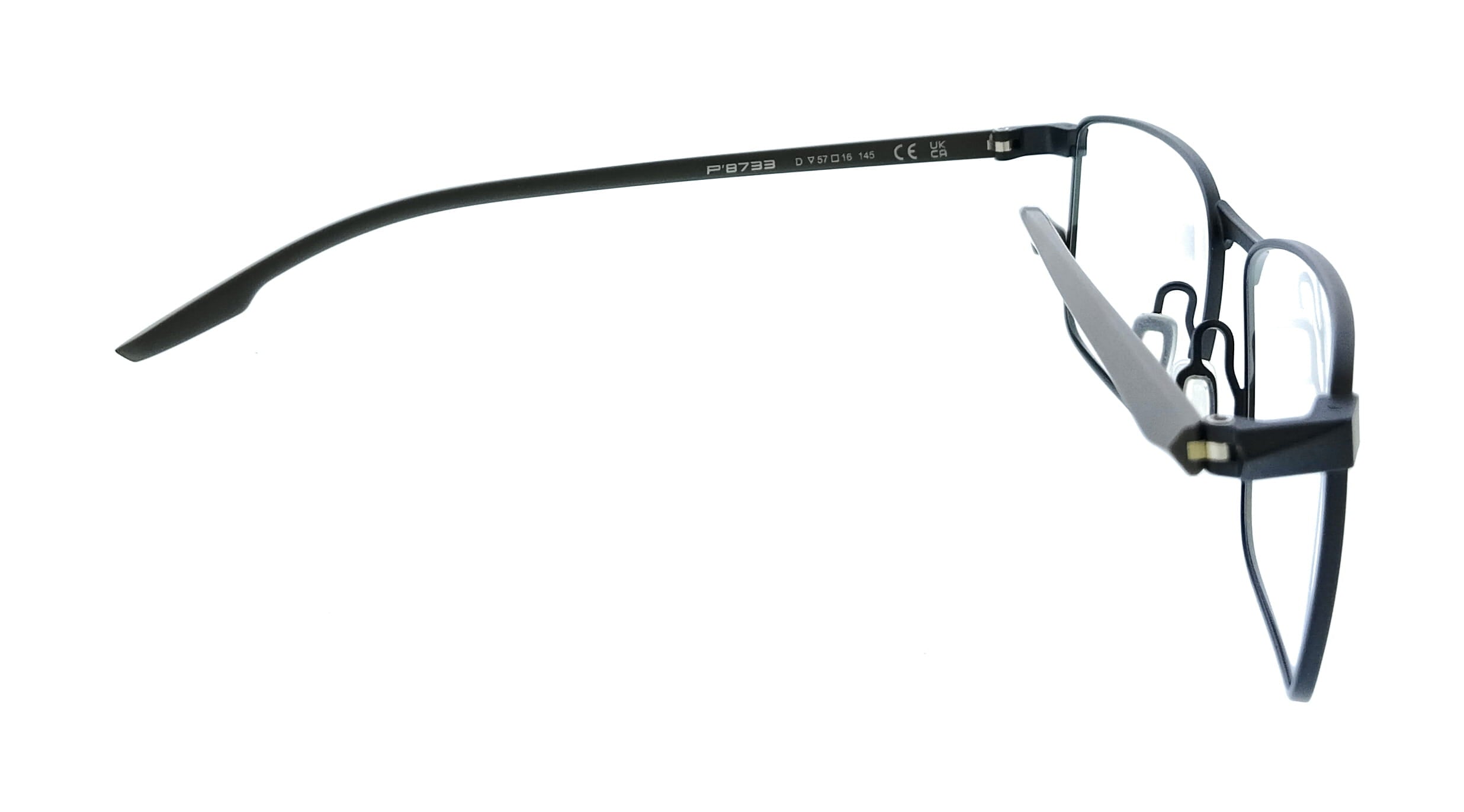 Porsche Design Porsche Design P8733 57D Blue Gray Square Mens Sunglasses