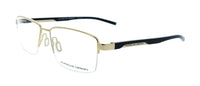 Porsche Design Porsche Design P8745 58C000 Blue Gold Rectangle Mens Sunglasses