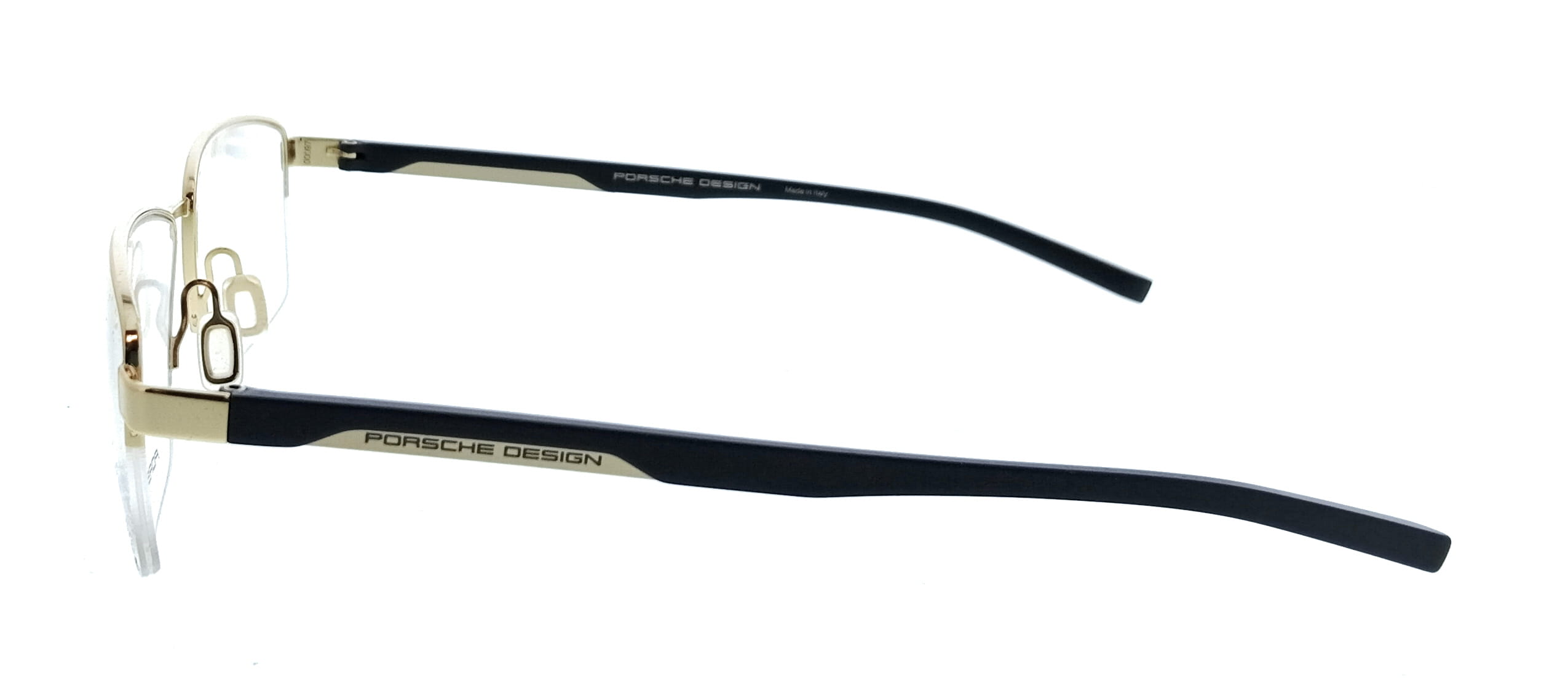 Porsche Design Porsche Design P8745 58C000 Blue Gold Rectangle Mens Sunglasses