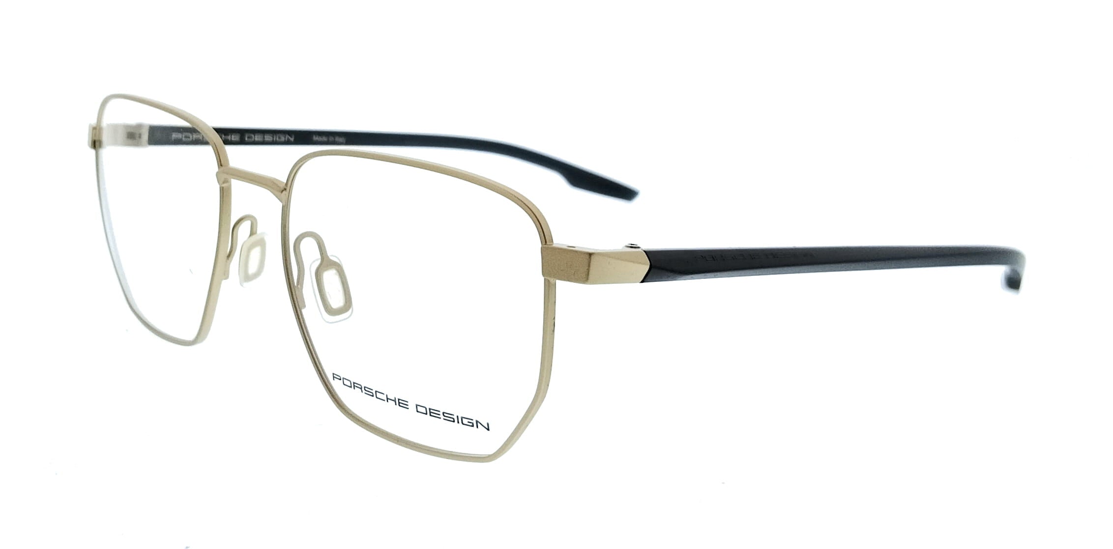 Porsche Design Porsche Design P8770 55B000 Shiny Gold Black Square Mens Sunglasses