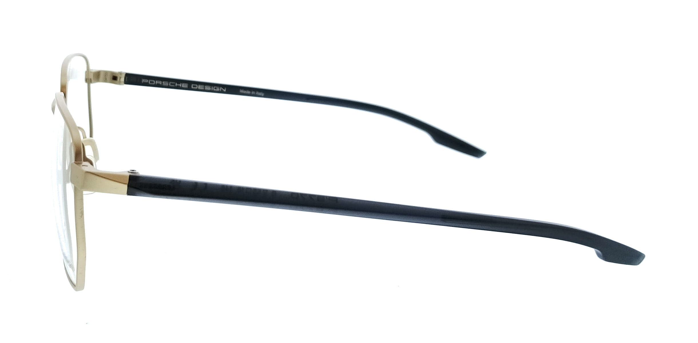 Porsche Design Porsche Design P8770 55B000 Shiny Gold Black Square Mens Sunglasses