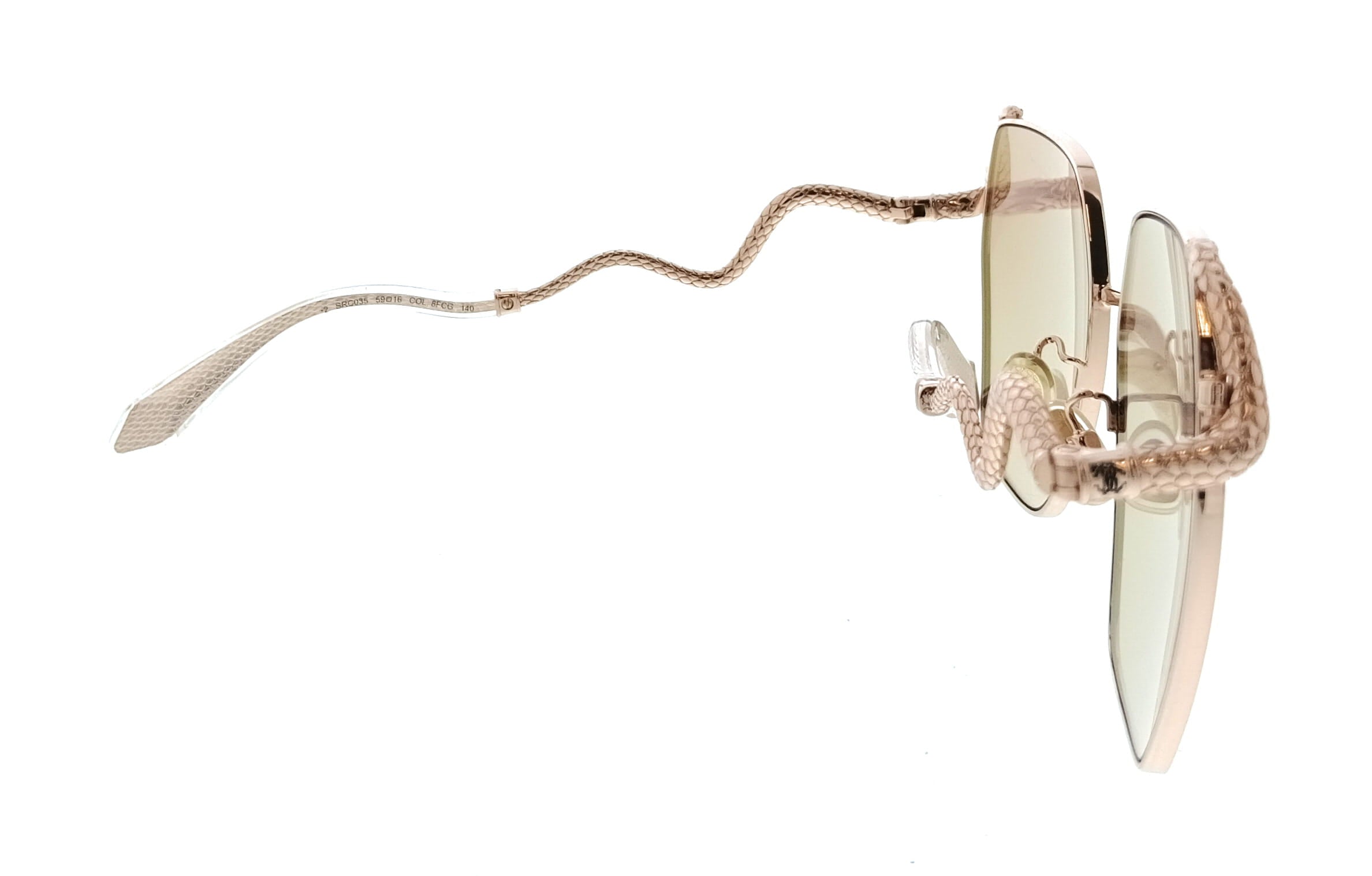 Roberto Cavalli Roberto Cavalli SRC035M598FCG Shiny Copper Gold Rectangle Womens Sunglasses