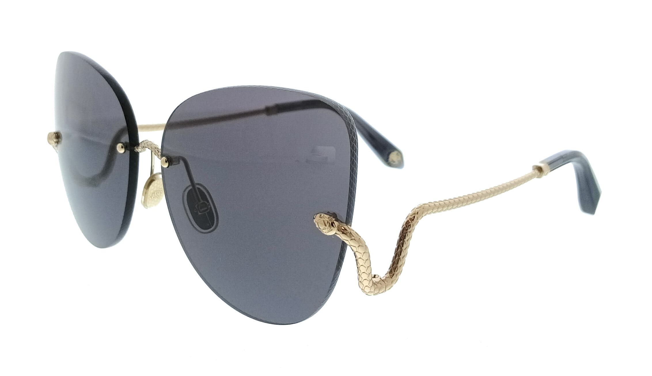 Roberto Cavalli Roberto Cavalli SRC062 640300 Rose Gold Rectangle Womens Sunglasses