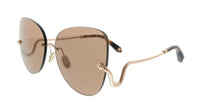 Roberto Cavalli Roberto Cavalli SRC062 648FCX Copper Gold Rectangle Womens Sunglasses