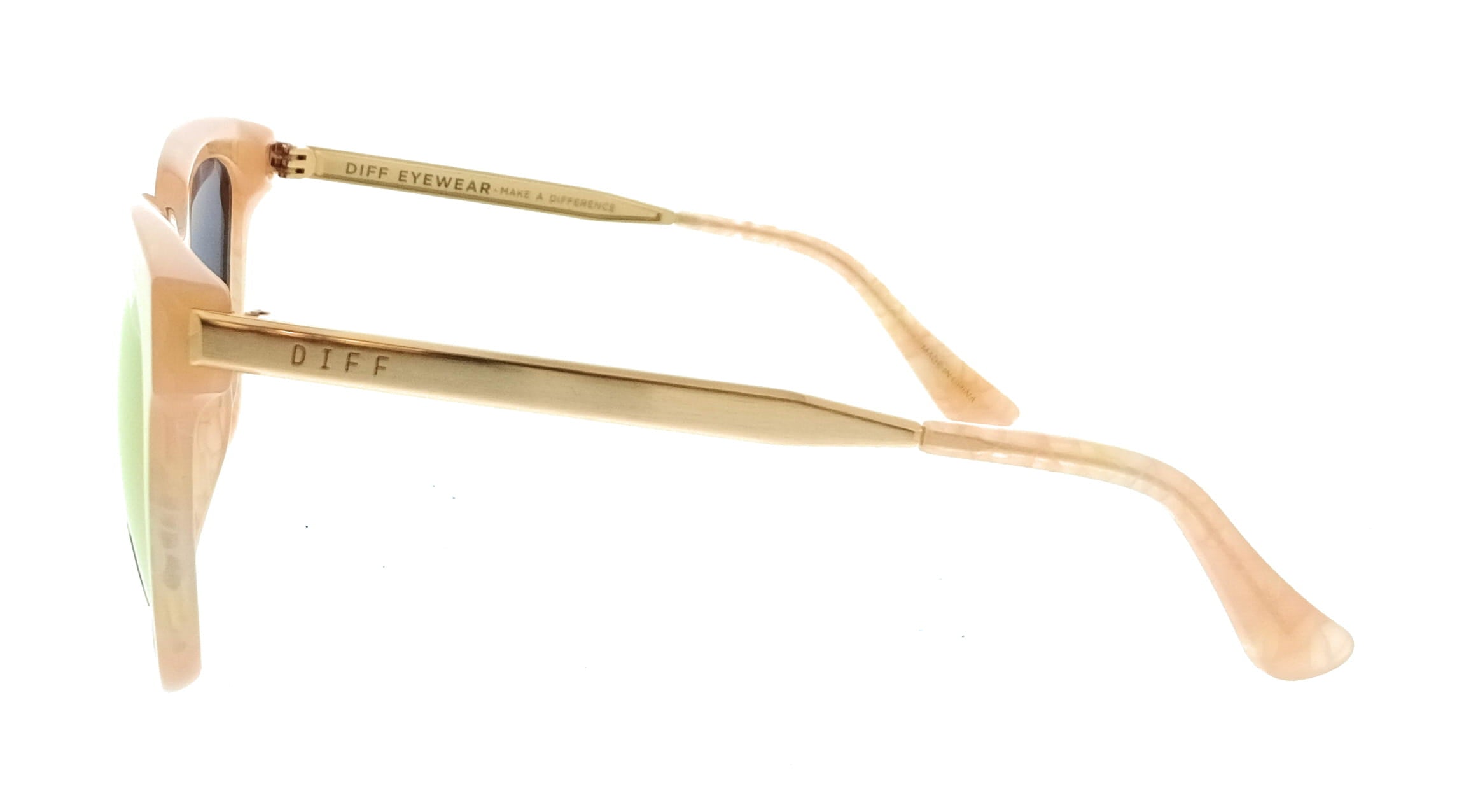 Diff Diff SDFBLLA54CITR Citrine Pearl Round Womens Sunglasses