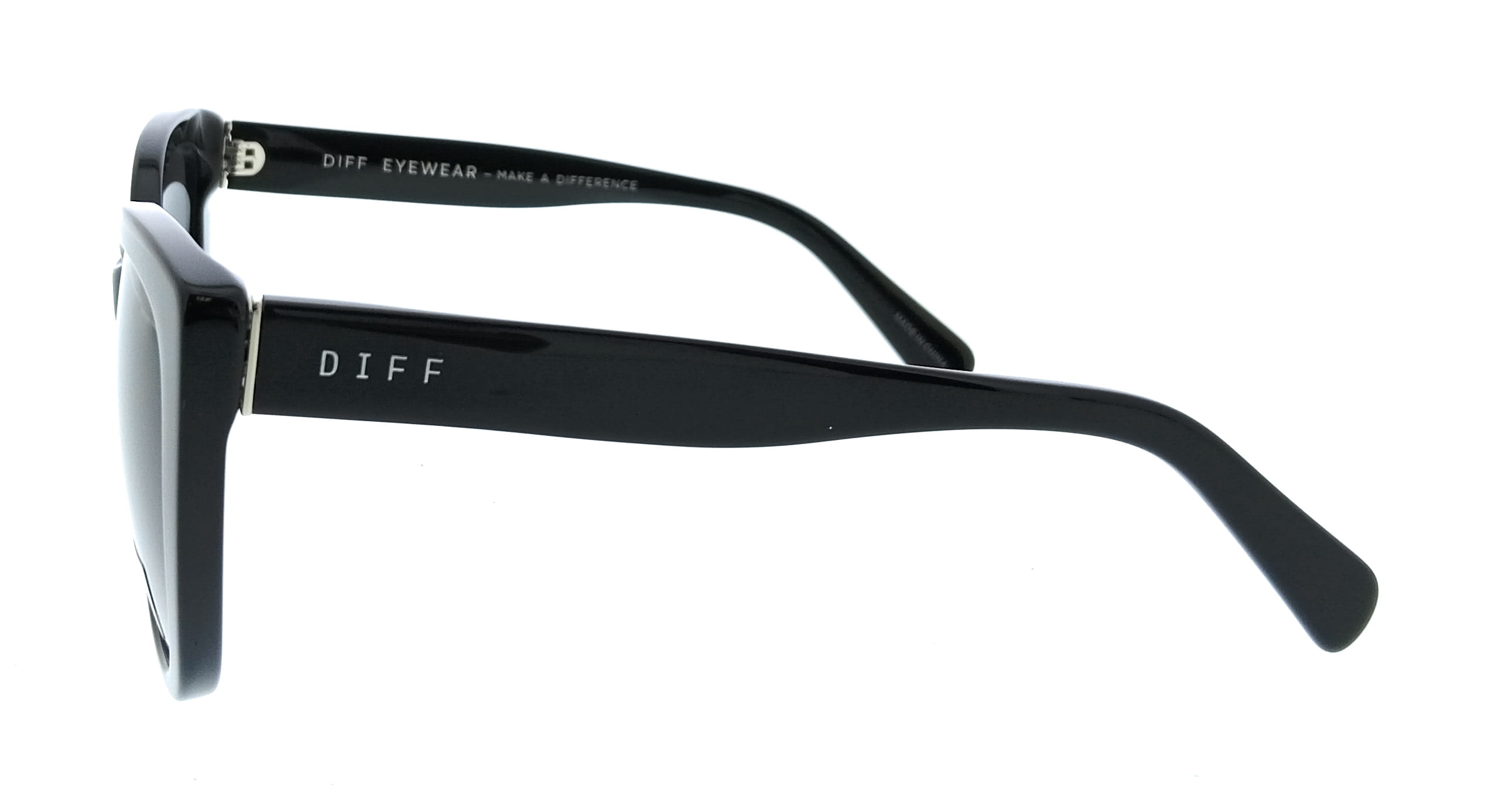 Diff Diff SDFRUBY540BLA Black Round Womens Sunglasses