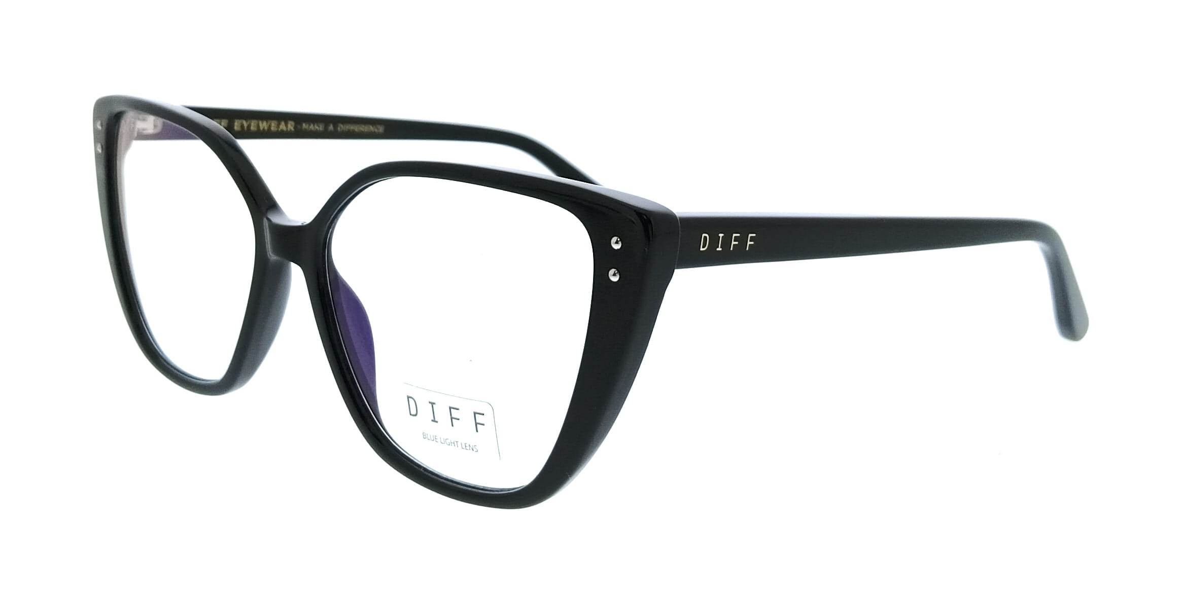 Diff Diff Black Cat Eye VDFAMLA540BLA Eyeglasses
