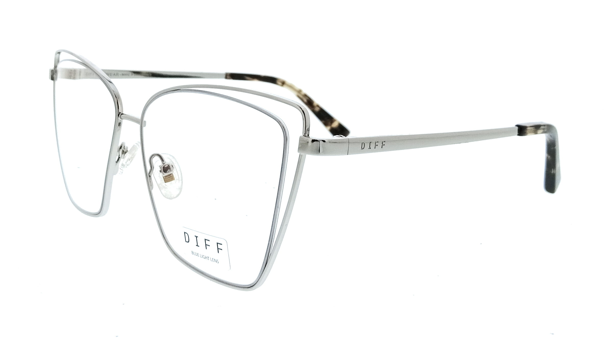 Diff Diff Black Square VDFBCK3570SIL Eyeglasses