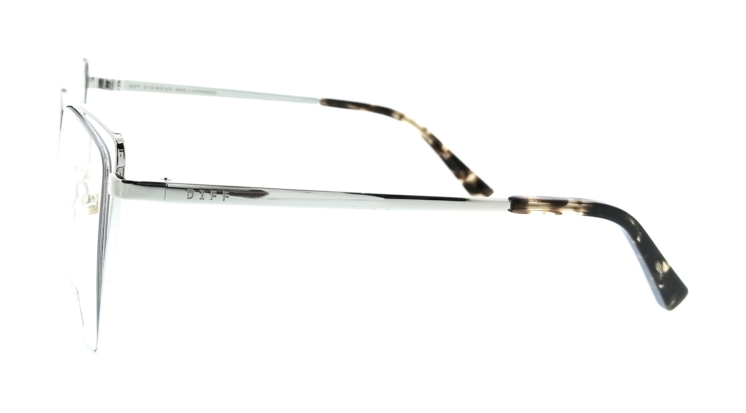 Diff Diff Black Square VDFBCK3570SIL Eyeglasses