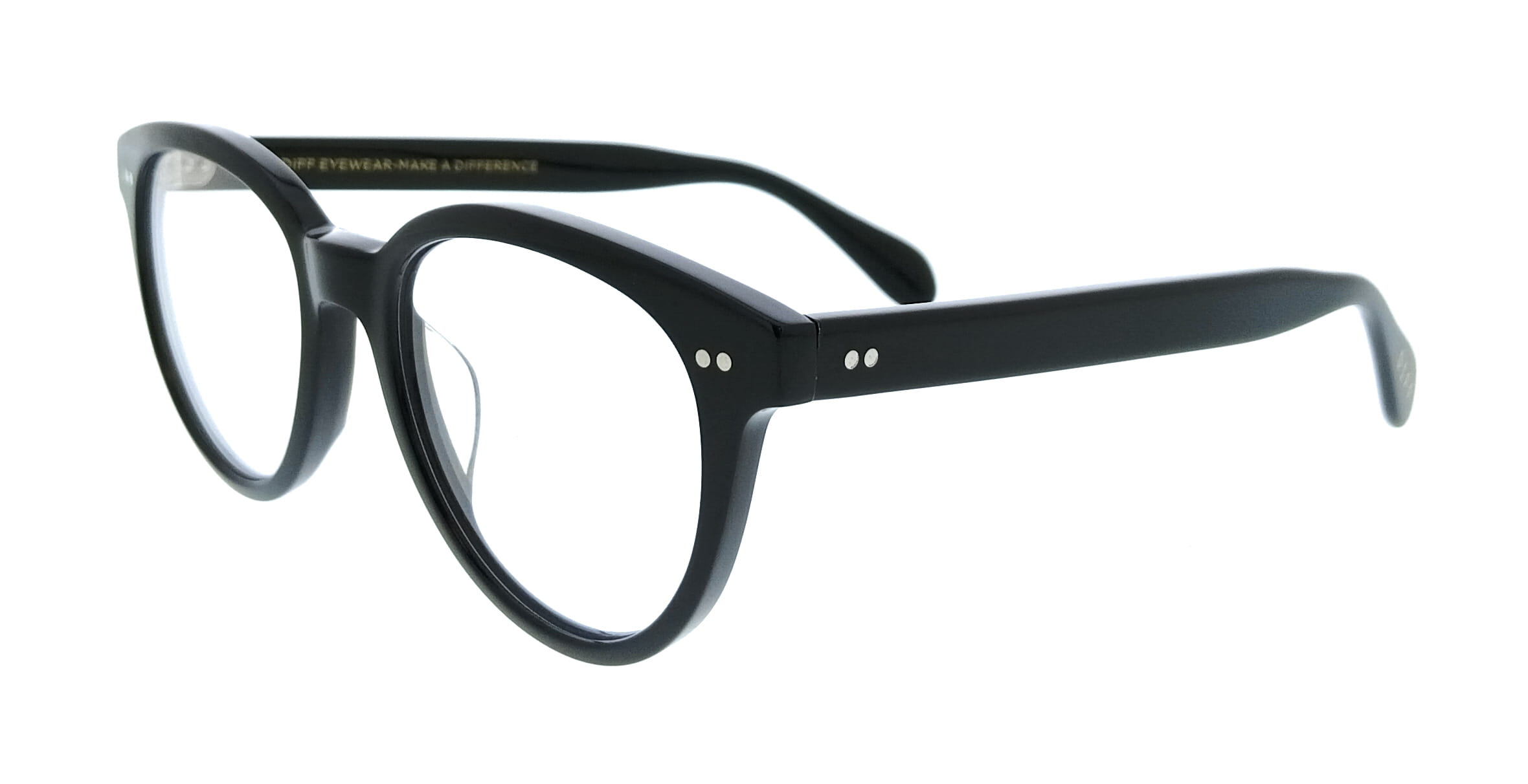 Diff Diff Black Round VDFCRLY480BLA Eyeglasses