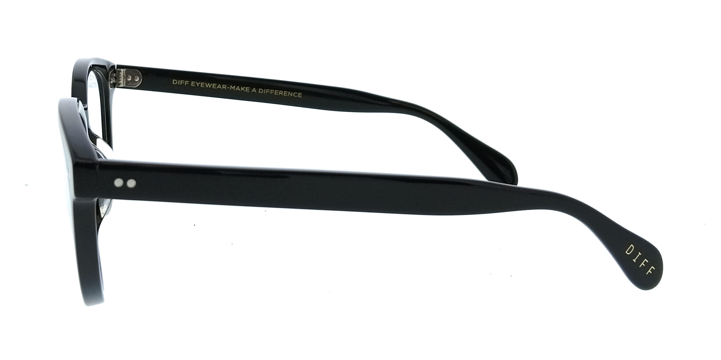 Diff Diff Black Round VDFCRLY480BLA Eyeglasses
