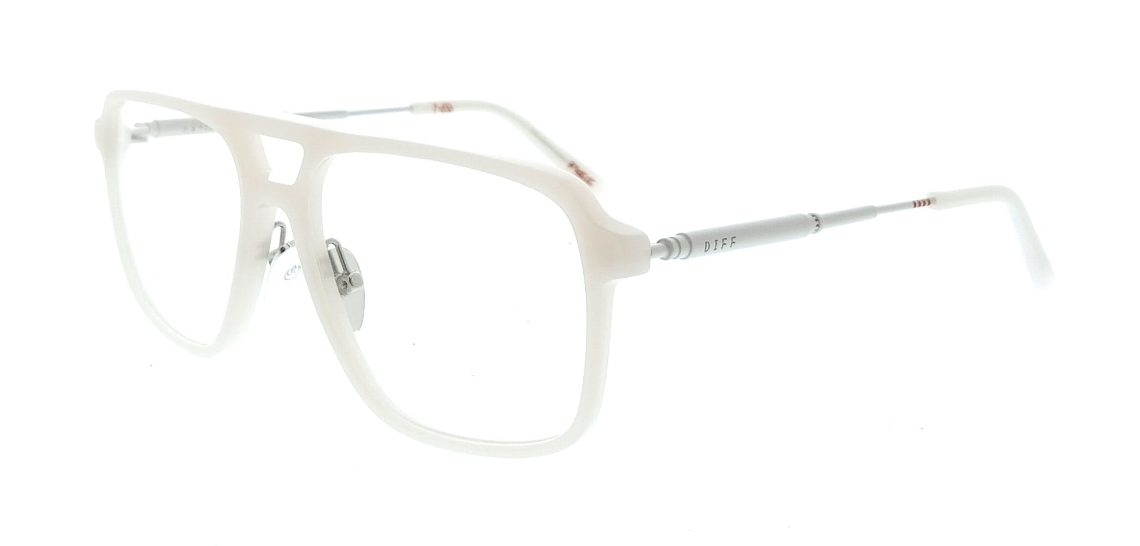 Diff Diff White Rectangle VDFLKE 560WHI Eyeglasses