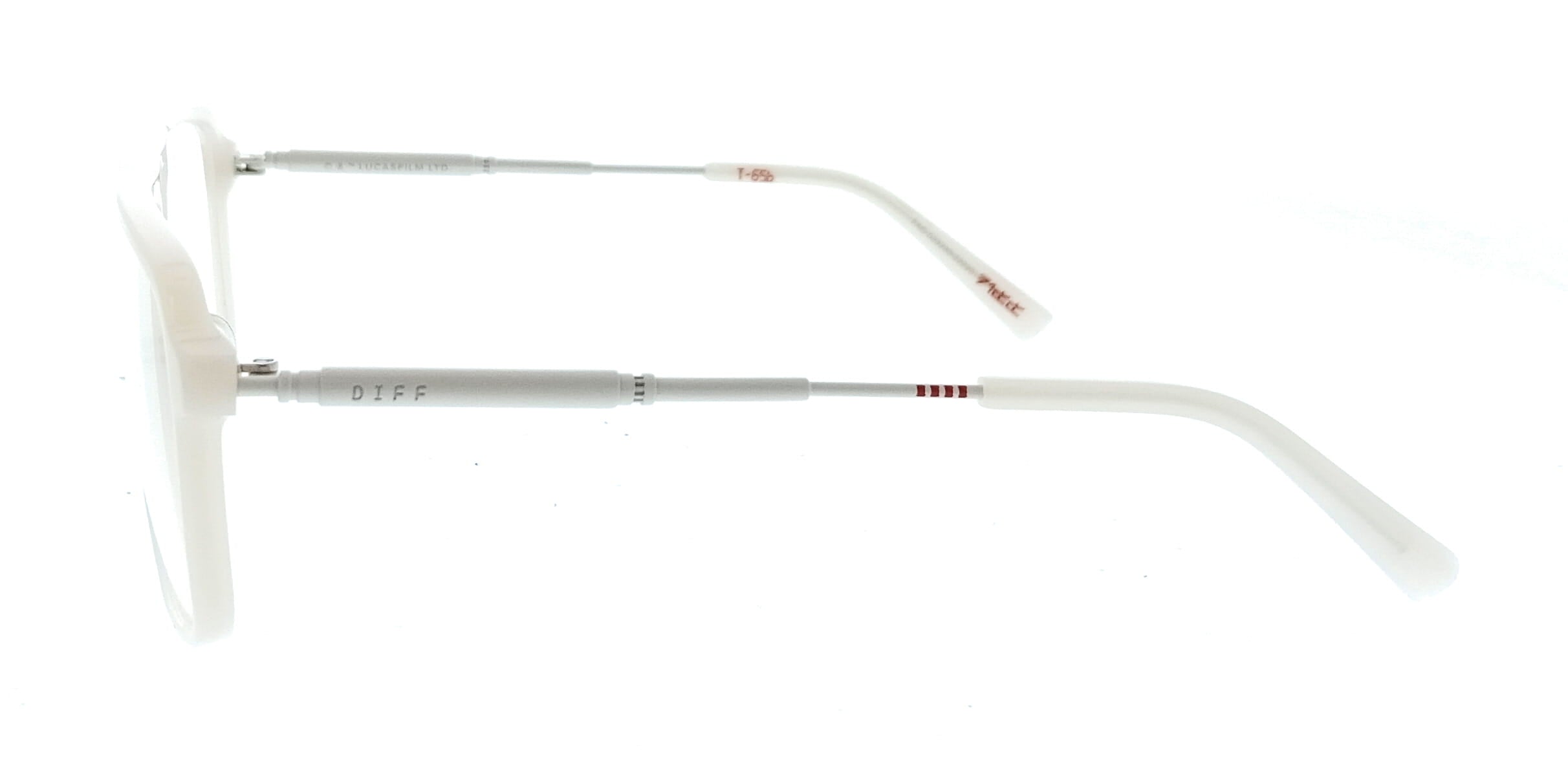 Diff Diff White Rectangle VDFLKE 560WHI Eyeglasses