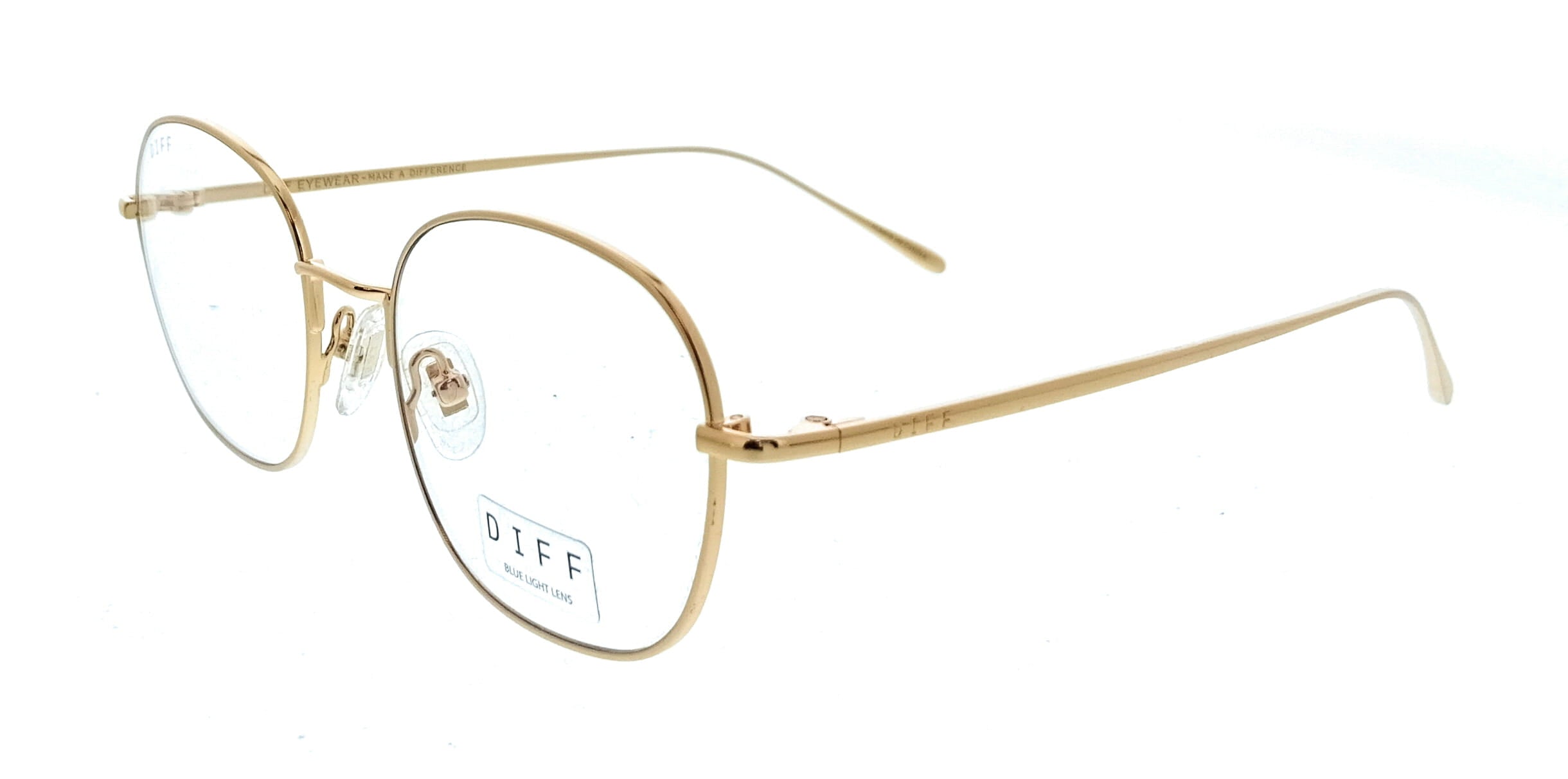 Diff Diff Black Round VDFREID510GOL Eyeglasses