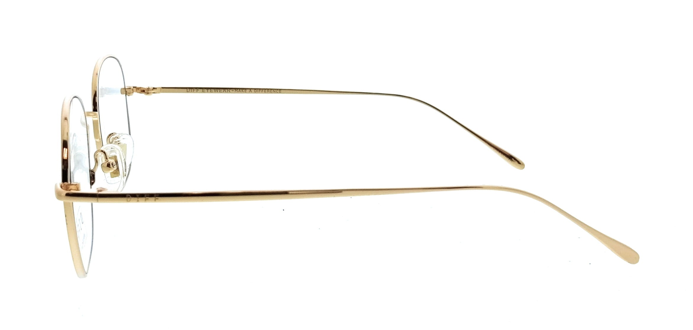 Diff Diff Black Round VDFREID510GOL Eyeglasses