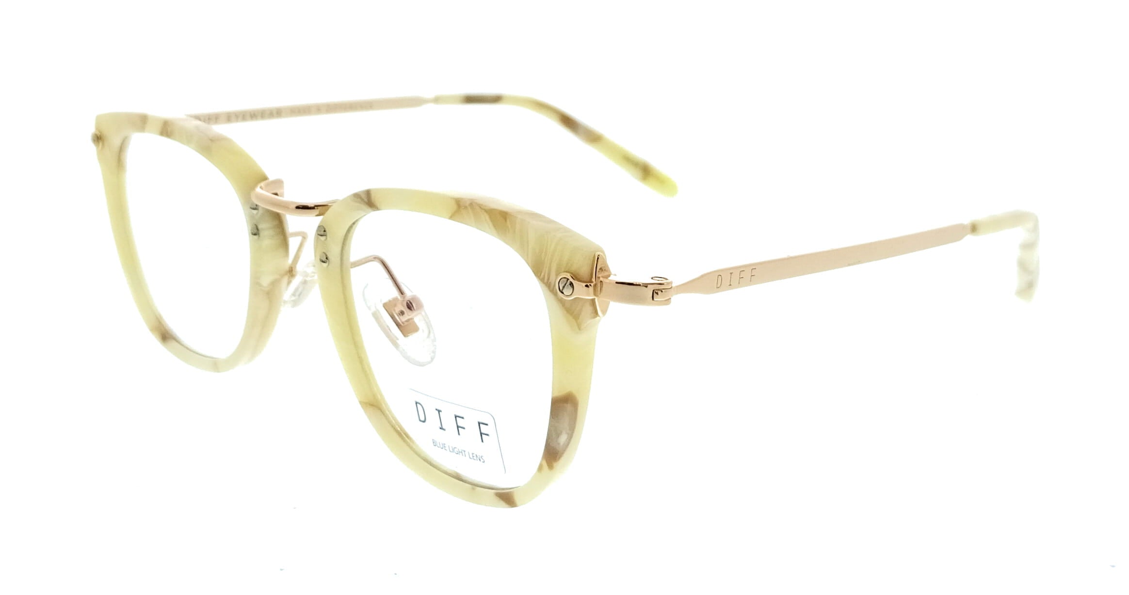Diff Diff Milk and Honey Round VDFRUE 43XY92 Eyeglasses