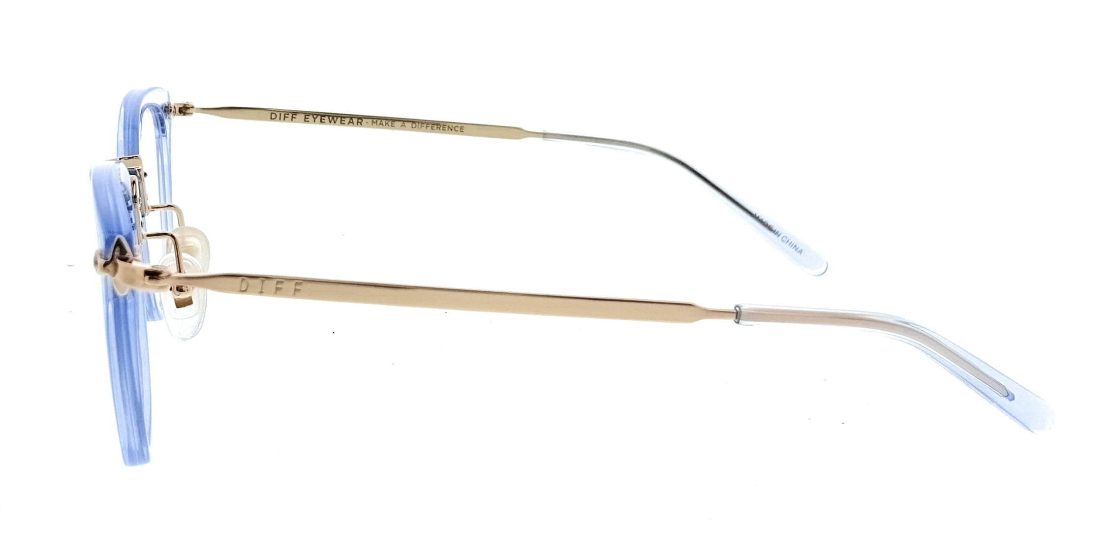 Diff Diff Black Round VDFRUE 46CBLB Eyeglasses