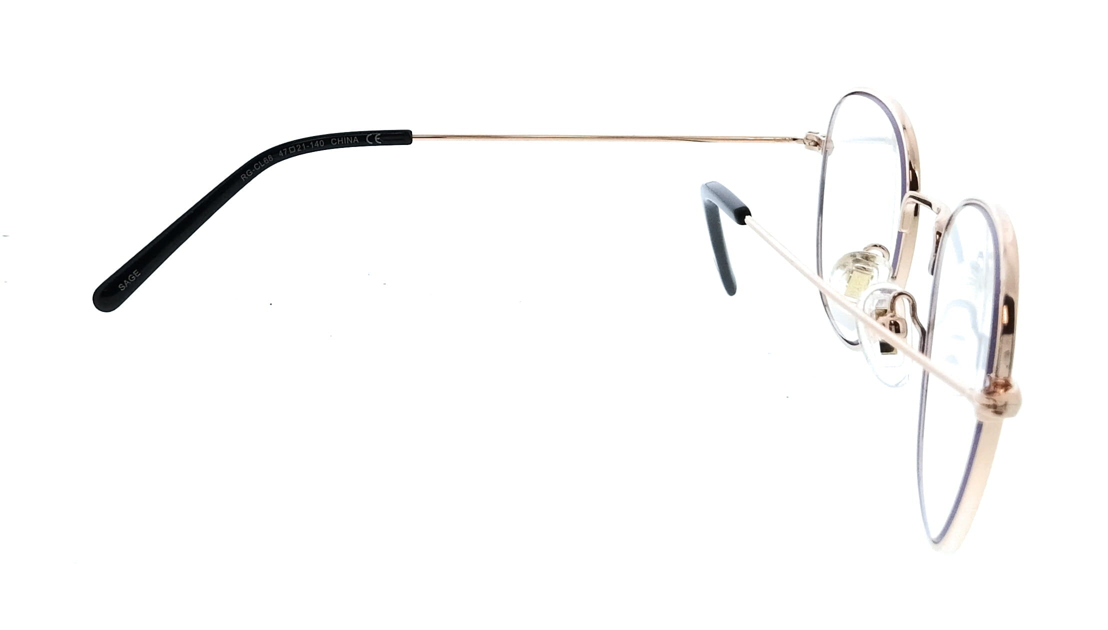 Diff Diff Rose Gold Round VDFSAGE46RGOL Eyeglasses