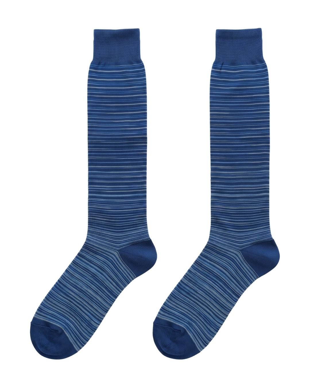 Missoni Missoni Light Blue Mens Stripe Dress Socks-