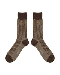 Missoni Missoni Brown Teal Mens Stripe Dress Socks-