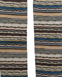 Missoni Missoni Brown Teal Mens Stripe Dress Socks-