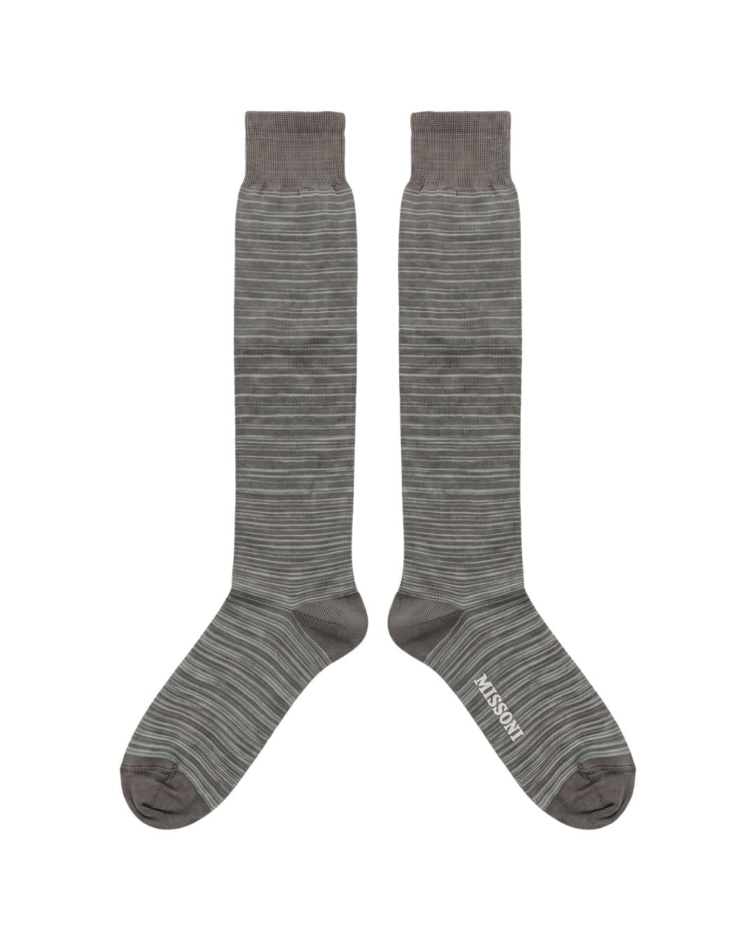 Missoni Missoni Taupe  Mens Stripe Dress Socks-