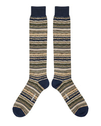 Missoni Missoni Teal Mens Stripe Dress Socks-