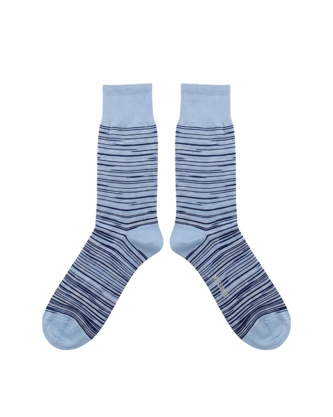 Missoni Missoni Sky Blue Mens Stripe Dress Socks-