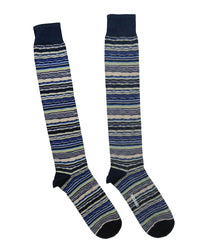 Missoni Missoni Beige  Mens Stripe Dress Socks-S