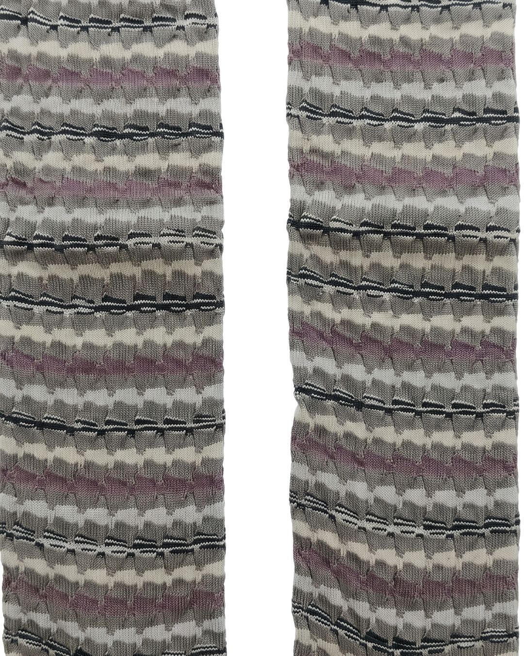 Missoni Missoni Grey Pink Mens Zigzag Knit Dress Socks-
