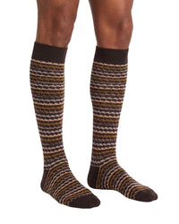 Missoni Missoni Brown  Mens Zigzag Knit Dress Socks-