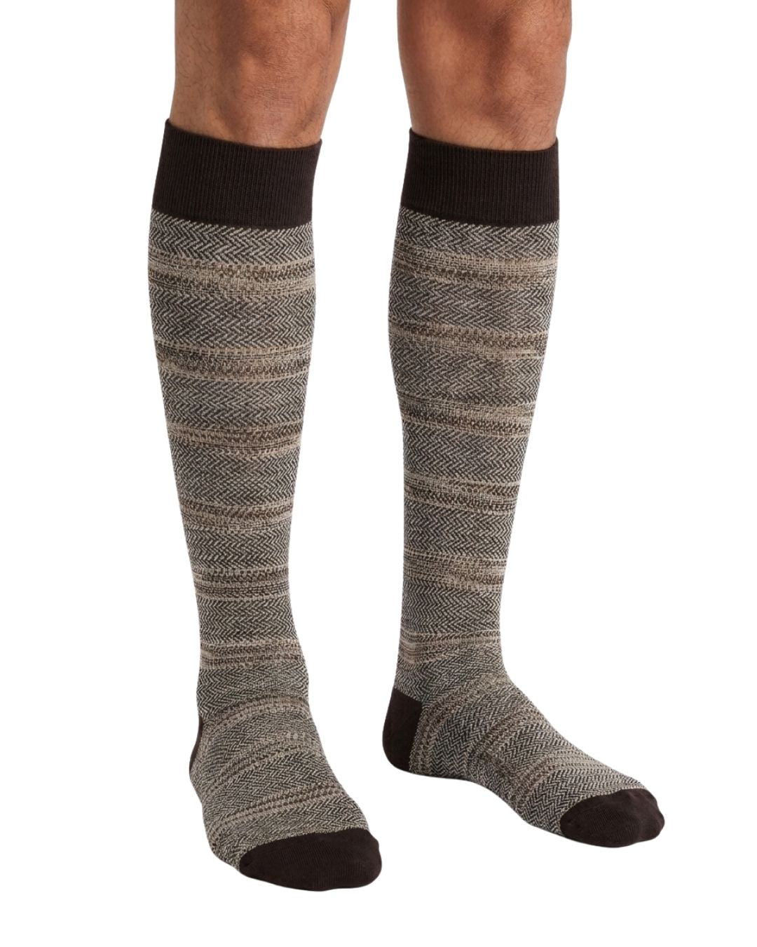 Missoni Missoni Brown  Mens Micro Herringbone Dress Socks-